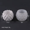 A white silicone mold for making vases and planters, shown in two views with dimensions.