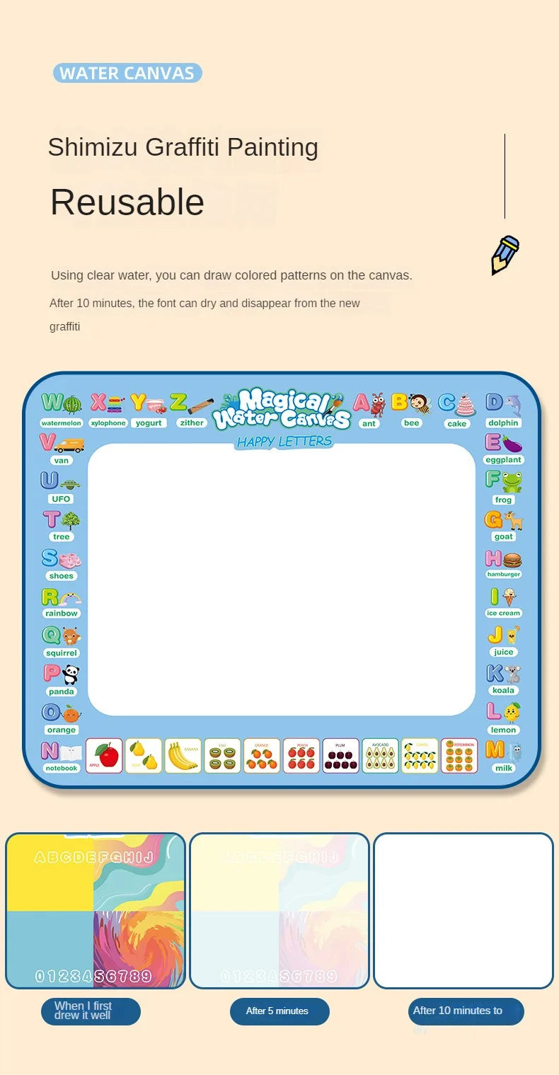 Magic Water Drawing Mat with Pens