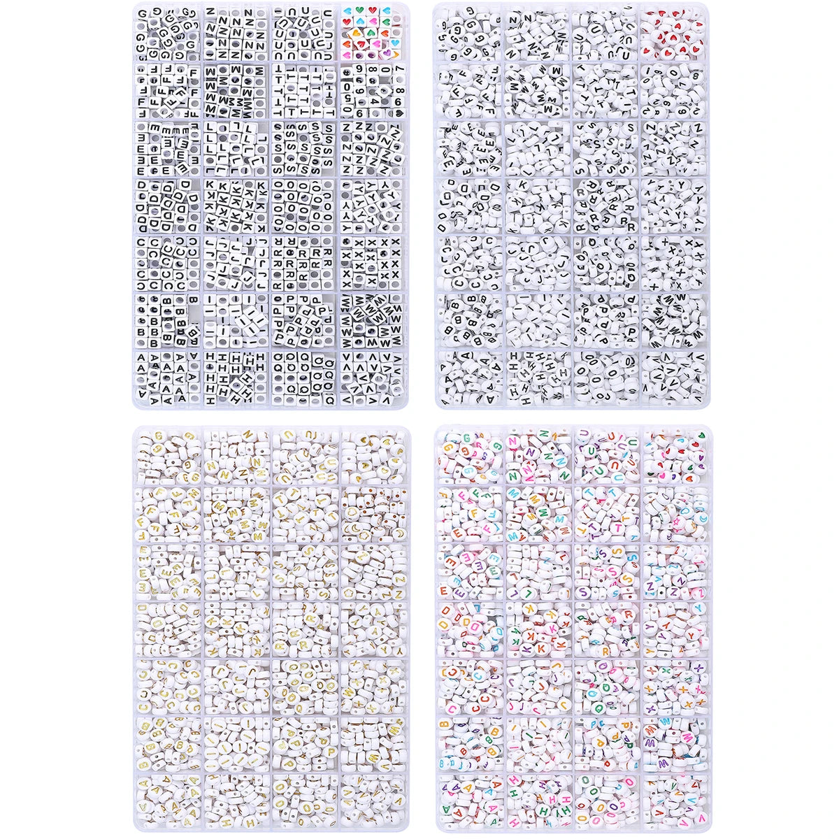 Acrylic Letter Bead Variety Pack for Jewelry Making