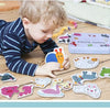 Montessori Wooden Animal Puzzle Set with Storage Box