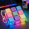 LED Macaron Keyboard Fidget Toy with Keychain