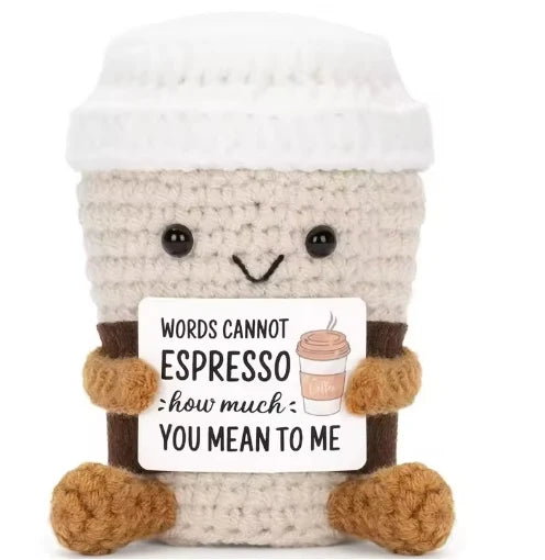 Handmade Crochet Pocket Hug Doll with Positive Vibe