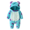 Cozy Fleece Hooded Romper for Babies with Adorable Animal Ears
