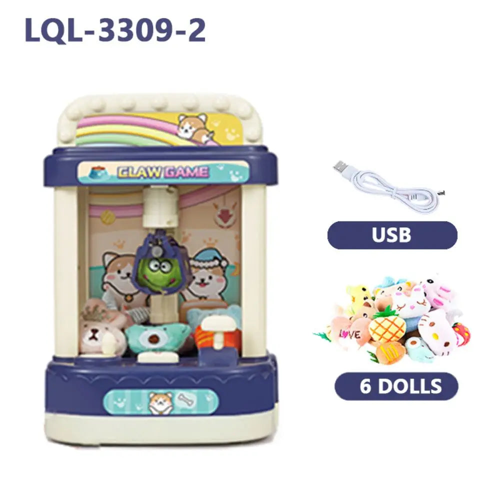 Mini Claw Machine Toy with Lights and Music for Kids