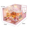 DIY Wooden Dollhouse Kit with Miniature Furniture – 3D Puzzle Craft Set