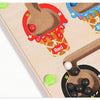 Magnetic Color Sorting Maze Board – Montessori Wooden Toy for Counting & Fine Motor Skills