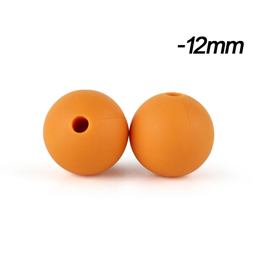 12mm Silicone Beads for DIY Jewelry Making & Crafts (20/50/100 Pack)
