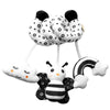 Black and White Animal Hanging Toys for Baby Car Seat and Stroller