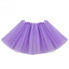 Purple three-layer tutu skirt for girls with a ruffled waistband