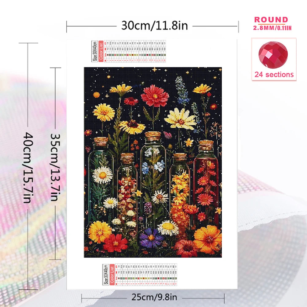 Floral Diamond Painting Kit for Adults & Beginners