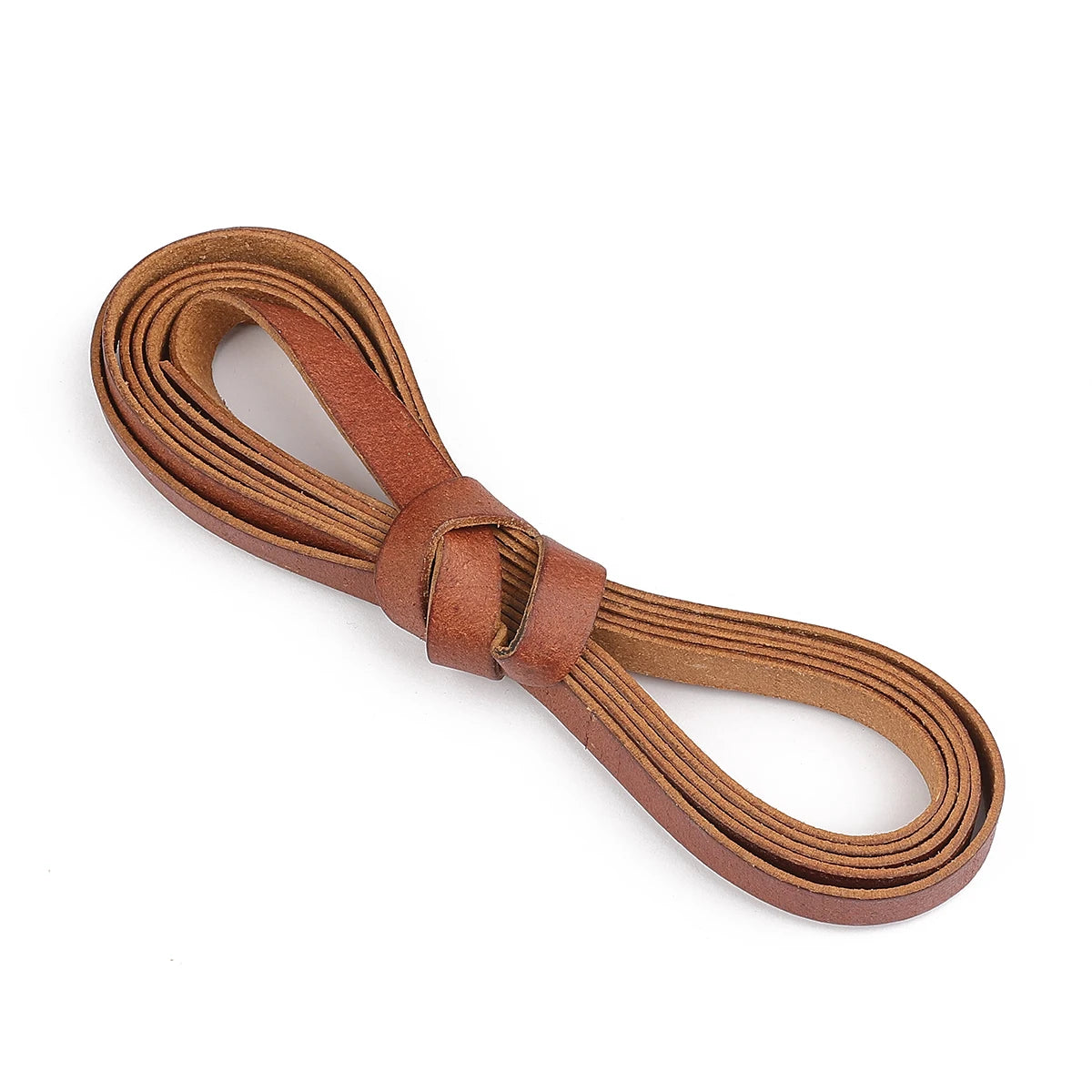 A bundle of brown faux leather cords used for DIY jewelry making