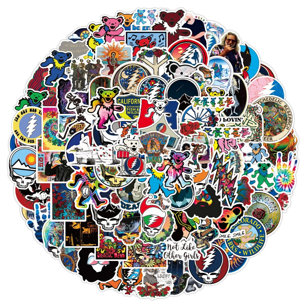 Vintage Rock Music Sticker Pack