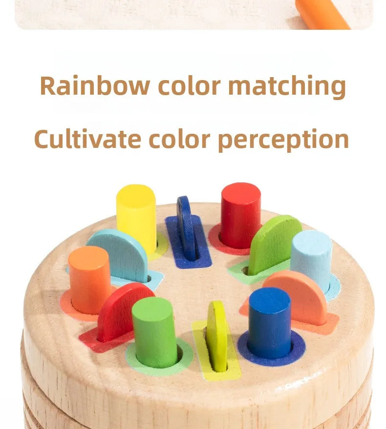 Wooden Montessori Color Sorting Toy for Toddlers
