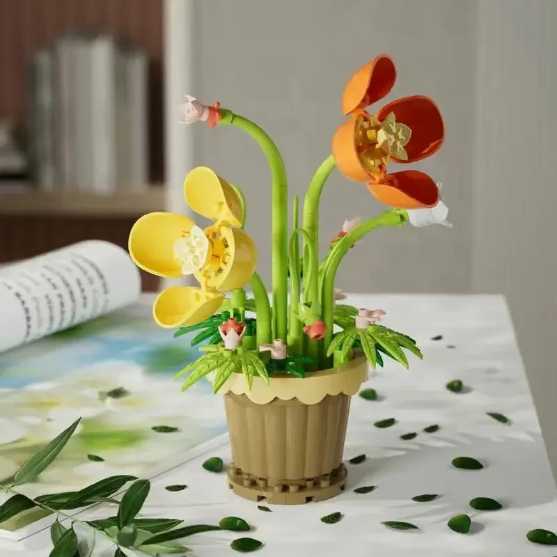 DIY Mini Flower Building Block Kit – Everlasting Desktop Decor