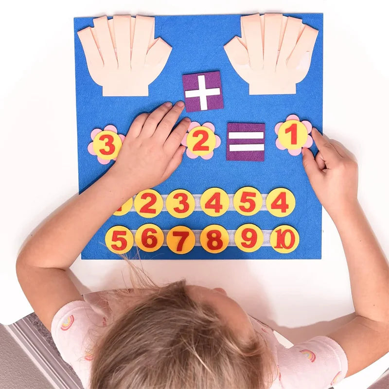 Montessori Felt Finger Numbers Math Toy for Kids