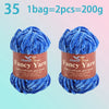Chenille Velvet Yarn 2-Pack – Soft & Warm for Knitting and Crochet
