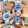 A collection of Stitch Animal Series plush blind box collectibles featuring various Stitch characters.