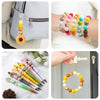 Assortment of printed silicone beads in leopard and daisy patterns for jewelry making