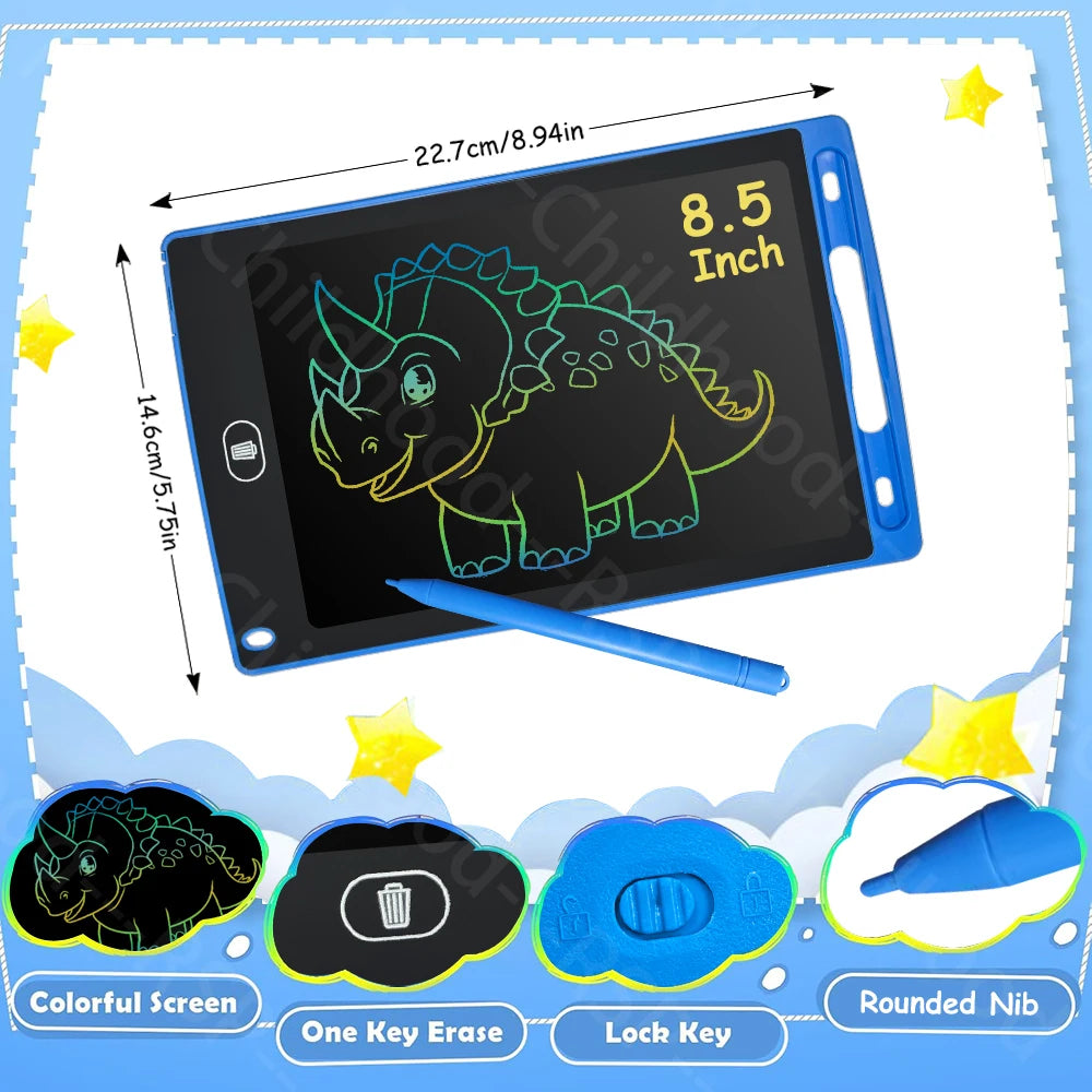 LCD Writing Tablet for Kids – Reusable Drawing Board with Stylus