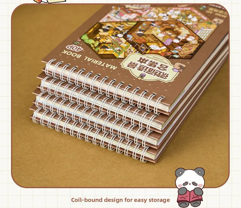 3D Landscape Sticker Collection Book for Scrapbooking & Journaling