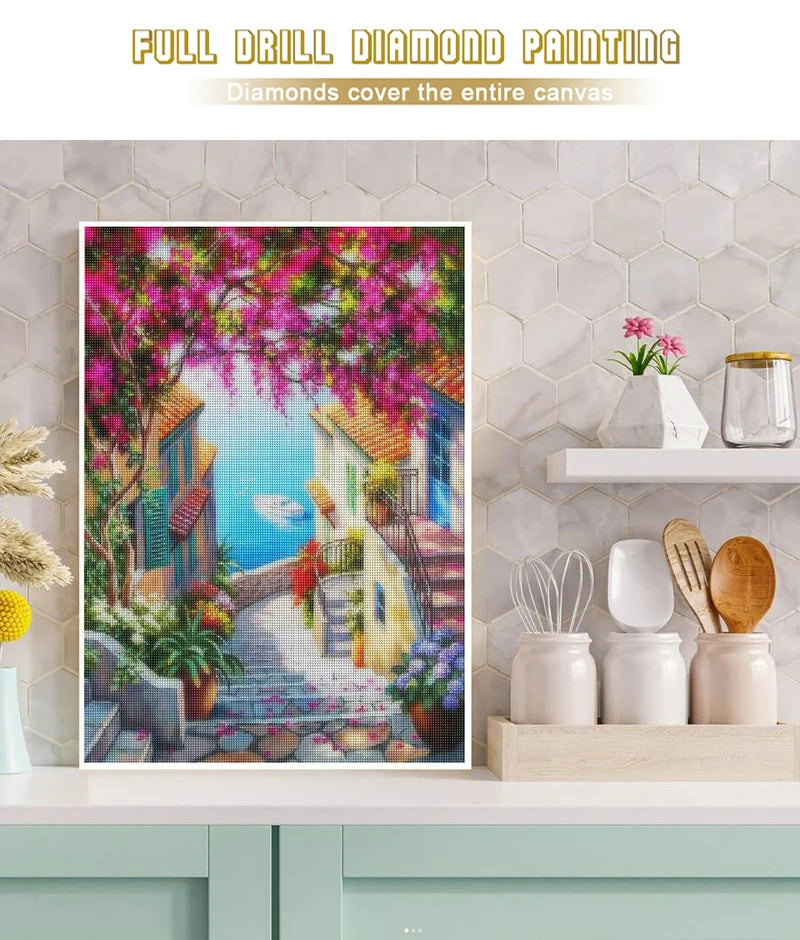 5D Diamond Painting Kit - Scenic Town Landscape Art