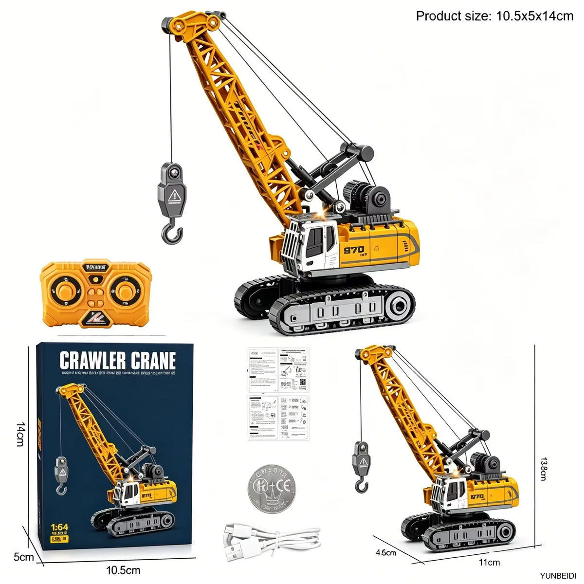 Miniature RC Forklift with Trailer and Bluetooth App Control