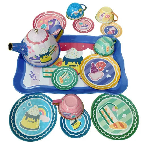 Kids Pretend Play Tea Set with Accessories