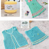 Handmade teal knitted friends shirt and matching yarn skein.