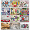 A collection of wooden signs and floral designs featuring words like Home, Family, Love, and Welcome for a diamond painting k