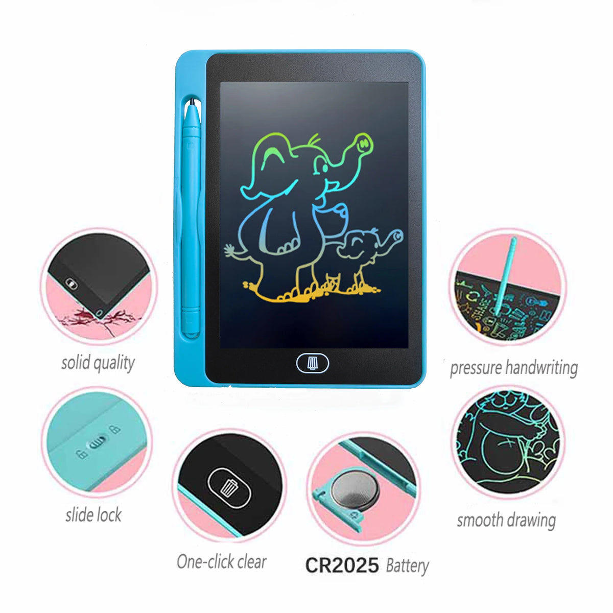 6.5-Inch LCD Writing Tablet for Kids – Reusable Drawing Board