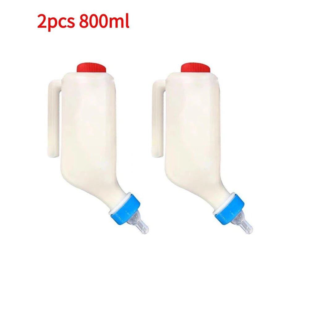 Hangable Lamb Nursing Bottle with Soft Nipple for Goat, Calf, and Cattle