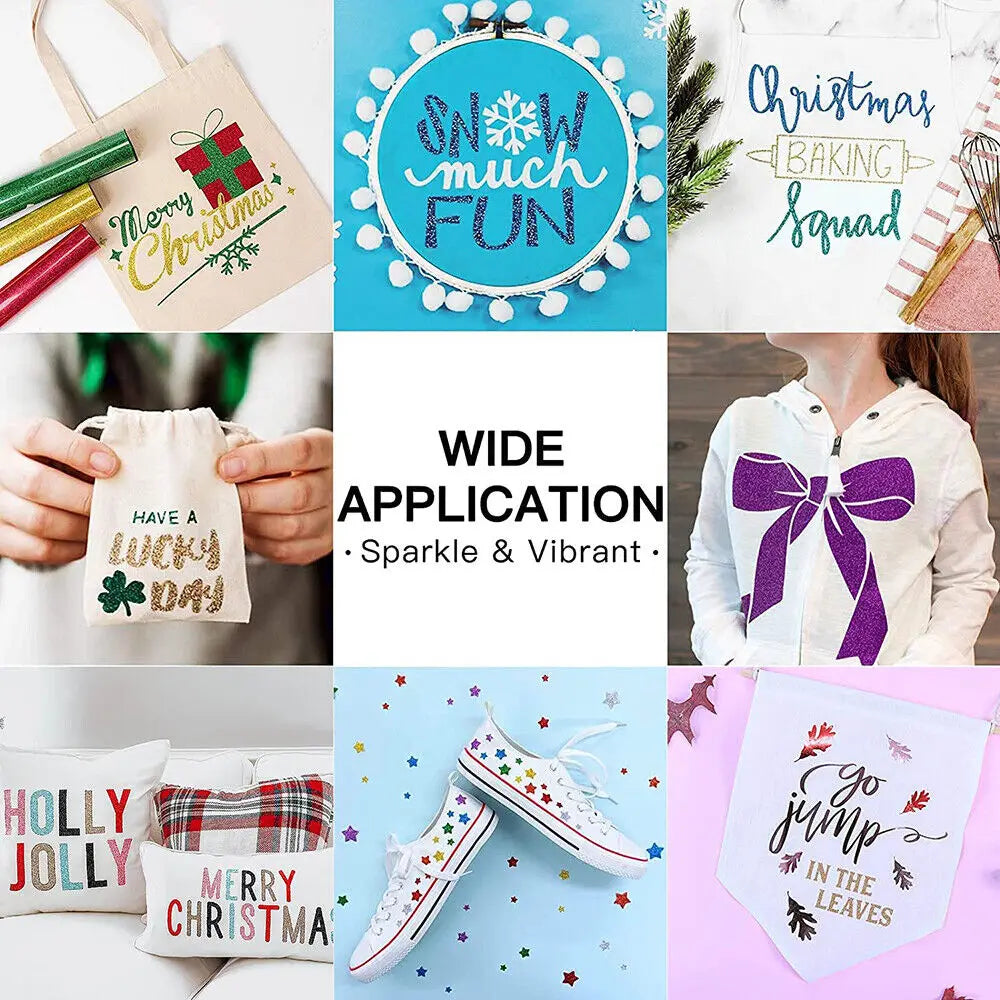 A collection of crafting items including a tote bag, a circular design with snowflakes, and a white hoodie with a purple bow.