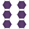 Purple foldable PU leather hexagonal dice tray for tabletop games and desk organization