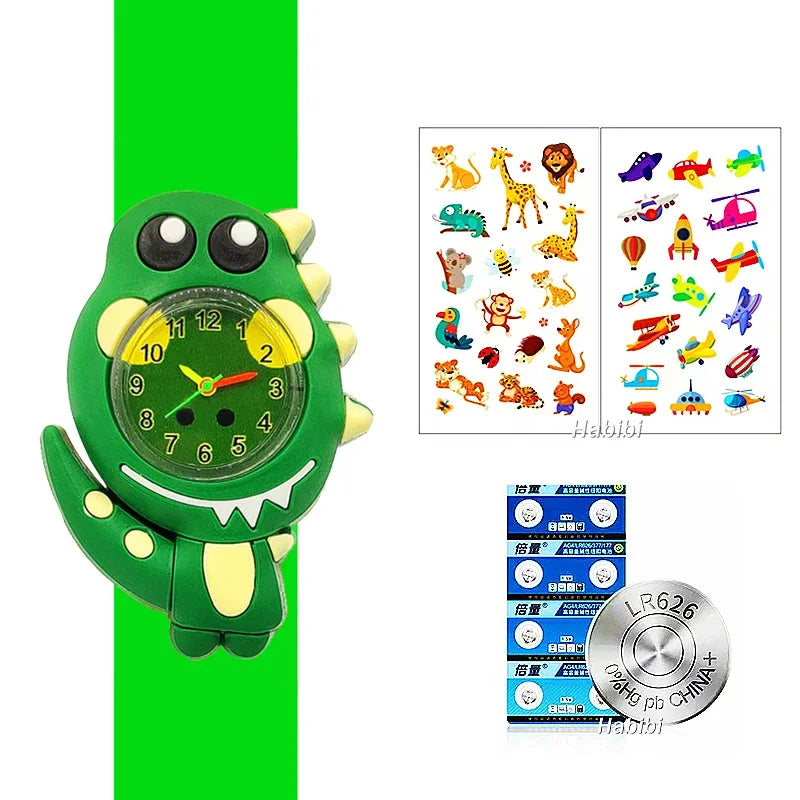 Kids' Cartoon Dinosaur Digital Watch with Silicone Band