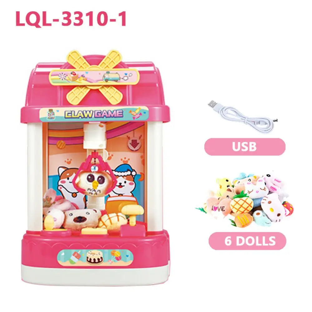 Mini Claw Machine Toy with Lights and Music for Kids