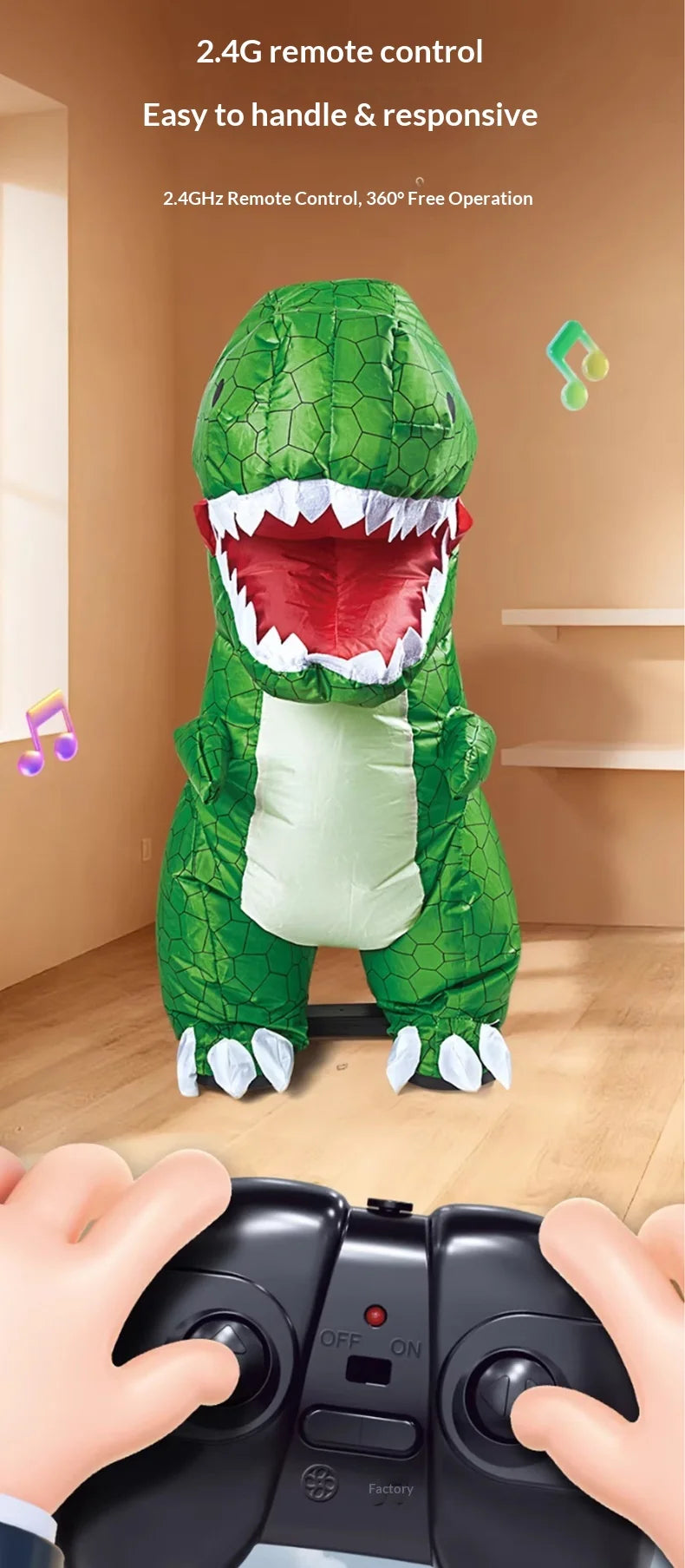 Remote Control Walking Dinosaur Toy with Light and Sound