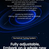A promotional graphic for the GAN14 Maglev, highlighting its fully adjustable magnetic tuning system and 1296 customizable fe