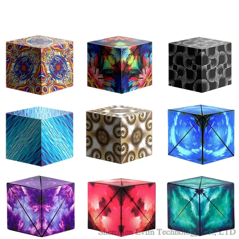 Magnetic Fidget Cube - Transformable 3D Puzzle Stress Reliever