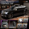 Black 4WD remote control car with HD camera and FPV monitor accessories
