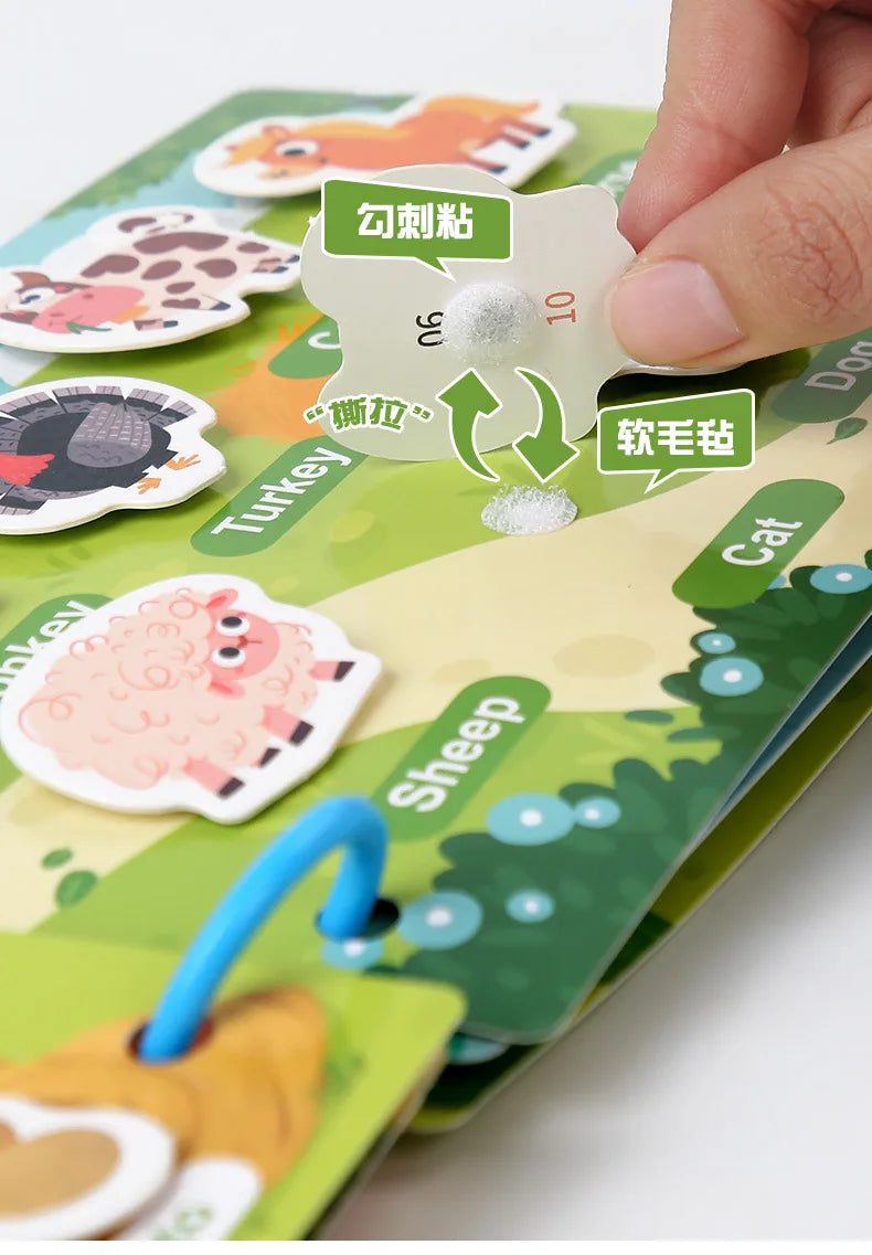 Montessori Toddler Busy Book with Matching Games