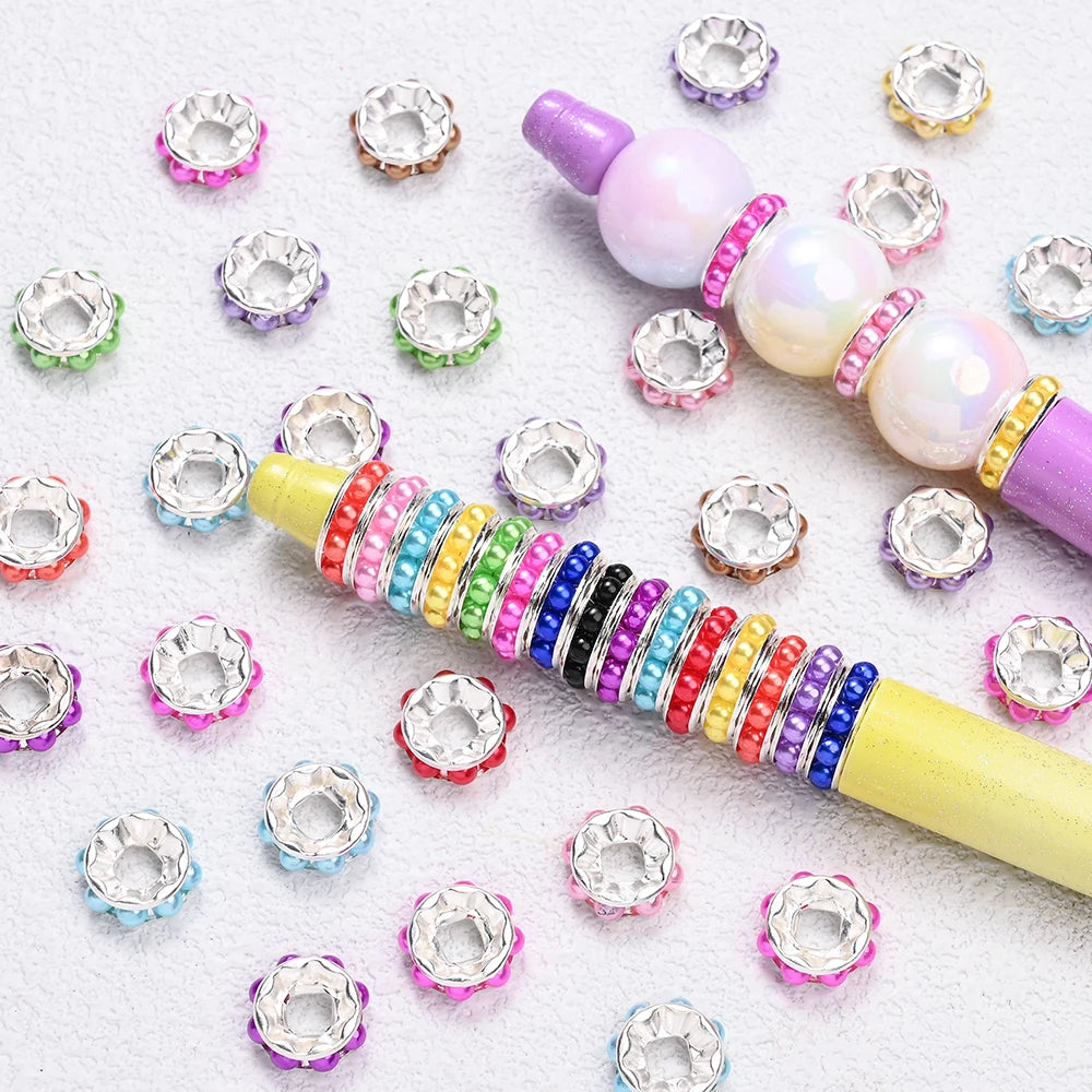 Mixed Pearl and Metal Spacer Beads for Jewelry Making