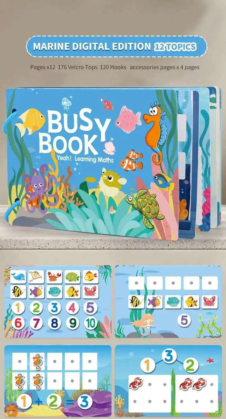 Montessori Quiet Busy Book for Early Learning