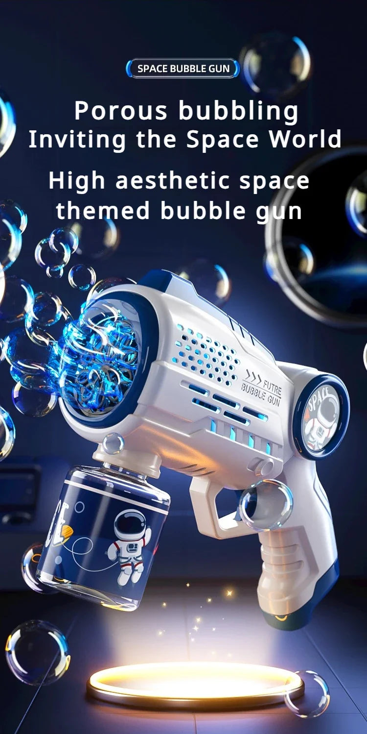Automatic Astronaut Bubble Gun with LED Lights