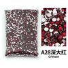 Bag of A28 Crimson flat-back resin rhinestones for DIY craft and nail art