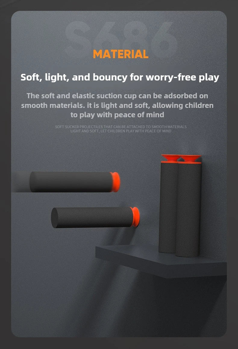 Double-Barrel Soft Bullet Toy Shotgun for Outdoor Play