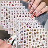A total of 12 sheets of vintage angel and saint nail art stickers featuring cherubs and crosses.