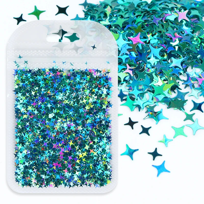 Shimmering Star Resin Sequins for DIY Crafts