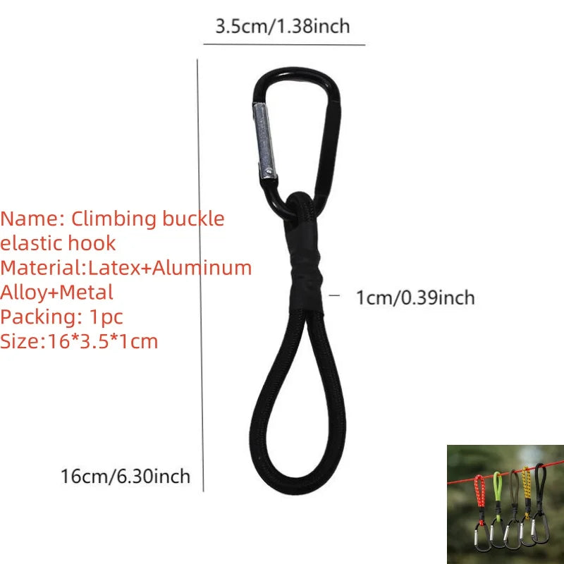 Heavy-Duty Aluminum Carabiner Stroller Hooks for Bags and Purses