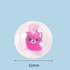 A pink surprise capsule egg toy featuring a cartoon animal figure, shown against a light blue background.