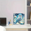 5D Owl Diamond Painting Kit with Tree Branch Design